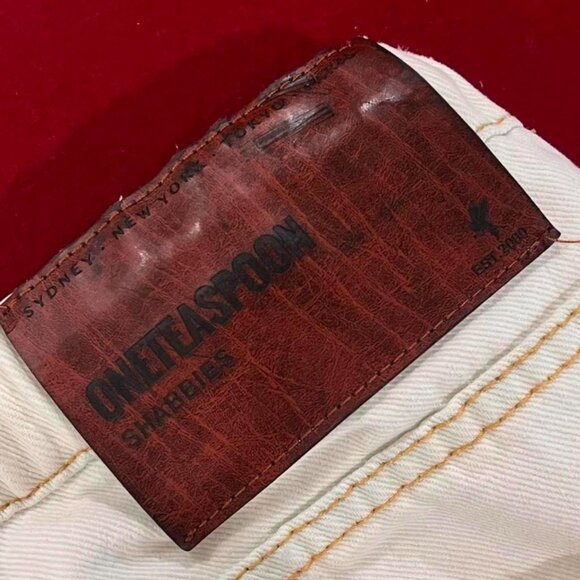 Free People x OneTeaspoon Shabbies Cream Cotton Cargo Pants | Size M Clean + Pr - Picture 6 of 7